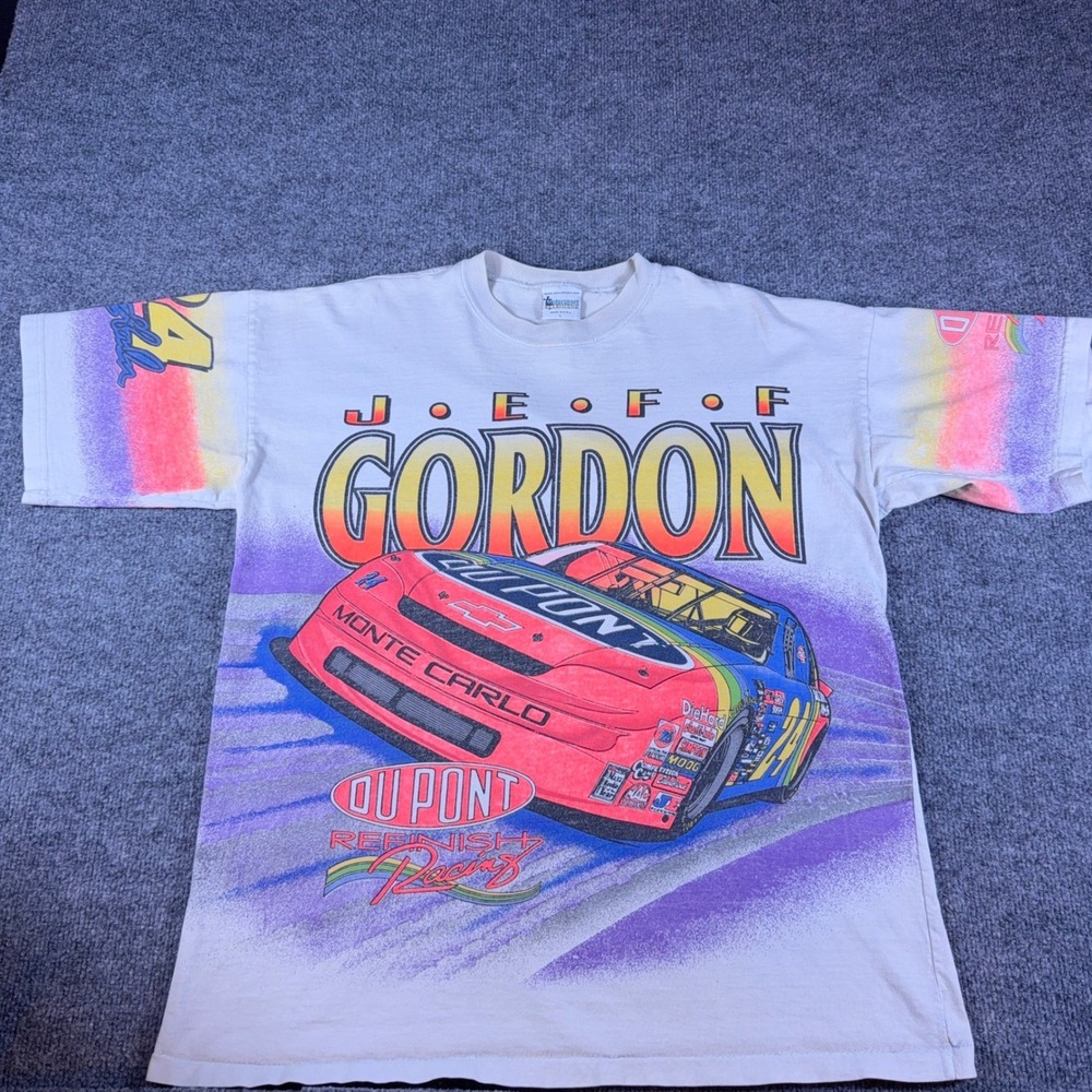 Vintage Jeff Gordon NASCAR Shirt Motorsport Traditions DuPont Racing Large